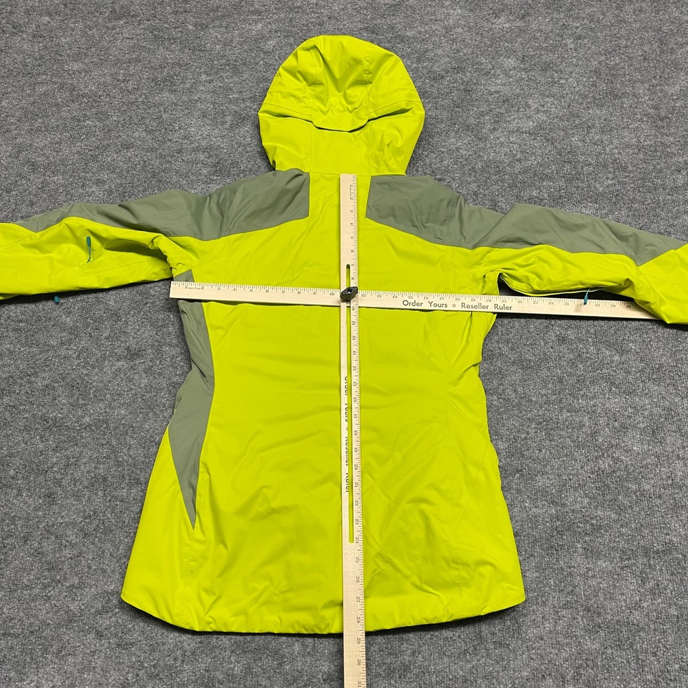 Mountain Hardwear Jacket Womens Medium Neon Yellow Polara Insulated RECCO Ski - Picture 12 of 16